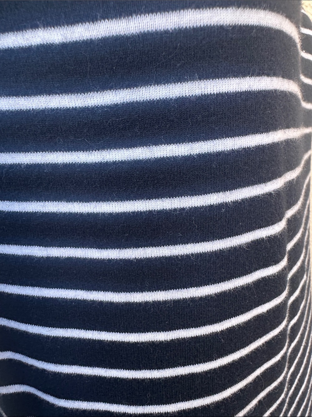 Navy & White Striped Long-Sleeve Top with Shoulder Buttons - Picture 6 of 9